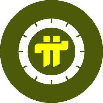 Cryptocurrency Solid Two Color Circle Sample Design vector