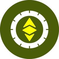 Ethereum Solid Two Color Circle Sample Design vector