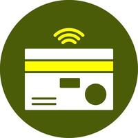 Contactless payment Solid Two Color Circle Sample Design vector