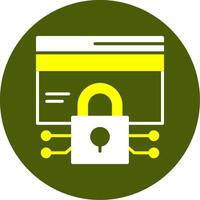 Data encryption Solid Two Color Circle Sample Design vector