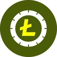 Litecoin Solid Two Color Circle Sample Design vector