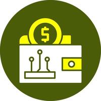 Digital wallet Solid Two Color Circle Sample Design vector