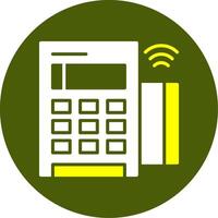 Card reader Solid Two Color Circle Sample Design vector