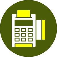 Point of sale POS Solid Style Two Color Circle Sample Icon vector
