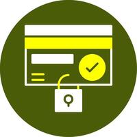 Fraud prevention Solid Two Color Circle Sample Design vector