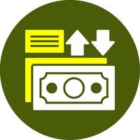Tax refund Solid Two Color Circle Sample Design vector