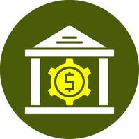 Monetary policy Solid Two Color Circle Sample Design vector