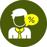 Tax advisor Solid Two Color Circle Sample Design vector