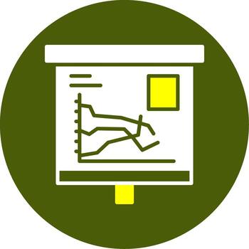 múltiple línea grafico sólido dos color circulo muestra diseño vector