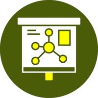 Mind Map Solid Two Color Circle Sample Design vector