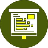 Horizontal Bars showing Solid Two Color Circle Sample Design vector