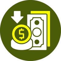 Deflation Solid Two Color Circle Sample Design vector