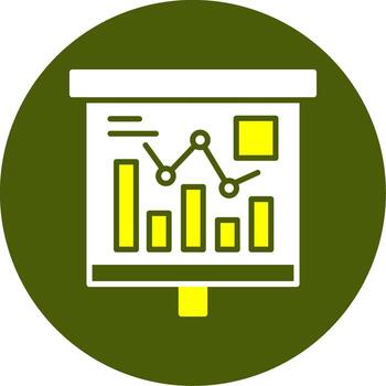 Chart Solid Two Color Circle Sample Design vector