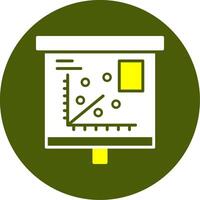 Scatter Plot Solid Two Color Circle Sample Design vector