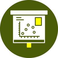 Scatter Graph Solid Two Color Circle Sample Design vector