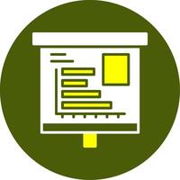 Horizontal Bar Chart Solid Two Color Circle Sample Design vector