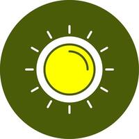 Sun Solid Two Color Circle Style vector