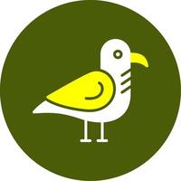 Seagull Solid Style Two Color Circle Sample Design vector