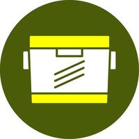 Cooler Solid Two Color Circle Style vector