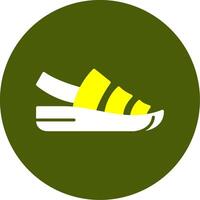 Sandals Solid Two Color Circle Style vector