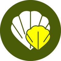 Shell collection Solid Two Color Circle Style vector