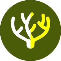 Coral Solid Two Color Circle Style vector