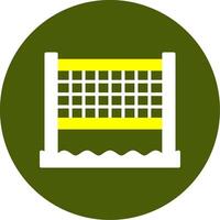 Beach volleyball net Solid Two Color Circle Style vector