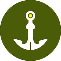 Anchor Solid Two Color Circle Style vector