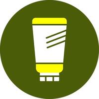 Sunscreen lotion Solid Two Color Circle Style vector