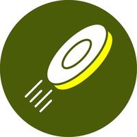 Frisbee Solid Two Color Circle Style vector