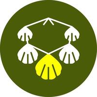 Seashell necklace Solid Two Color Circle Style vector