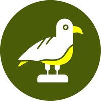 Seagull Solid Two Color Circle Style vector