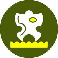 Sand angels Solid Two Color Circle Style vector