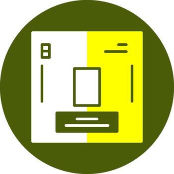 oxígeno químico elemento glifo dos color circulo elemento diseño vector