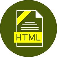 HTML Format Glyph Two Color Style Sample EPS Icon vector