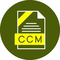 CCM Format Glyph Two Color Style Sample Icon vector