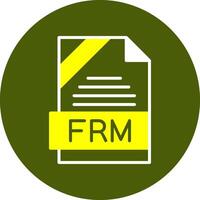 FRM Format Glyph Two Color Style Sample Icon vector