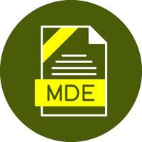 MDE Format Glyph Two Color Style Sample Icon vector