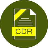 CDR Format Glyph Two Color Style Sample Icon vector