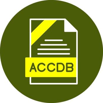 ACCDB Format Glyph Two Color Style Sample Icon vector