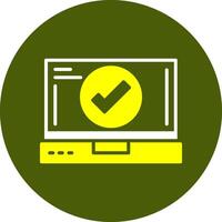 Checkmark Glyph Two Color Style Sample Icon vector