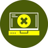 Close Glyph Two Color Style Sample Icon vector