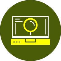 Search Glyph Two Color Style Sample EPS Icon vector