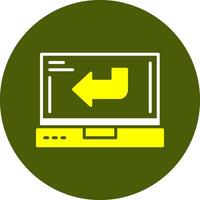 Back Glyph Two Color Style Sample Icon vector