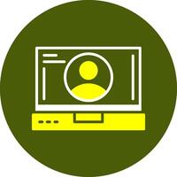 Profile Glyph Two Color Style Sample Icon vector