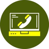 Phone Glyph Two Color Style Sample Icon vector