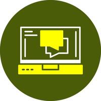 Chat Glyph Two Color Style Sample Icon vector