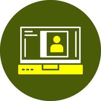 Contacts Glyph Two Color Style Sample Icon vector