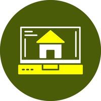 Home Glyph Two Color Style Sample Icon vector
