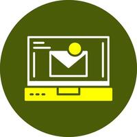Mail Glyph Two Color Style Sample Icon vector